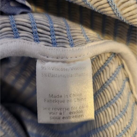 Caroline Constas Tilly Dress Blue White Mini Polka Dot Small Off the Shoulder - Picture 13 of 14